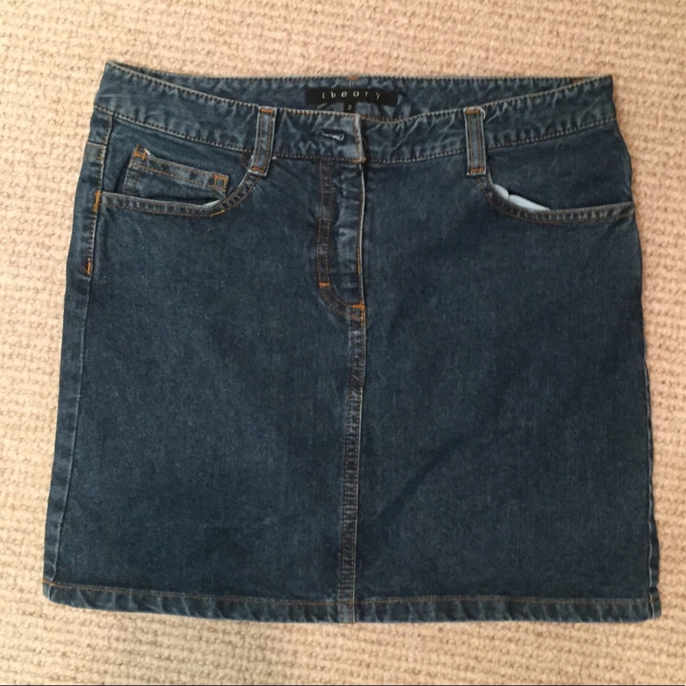 Theory denim skirt